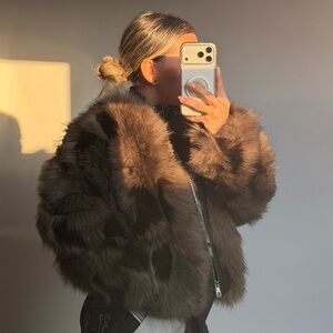 Apparis Dark Brown Teddy Jacket